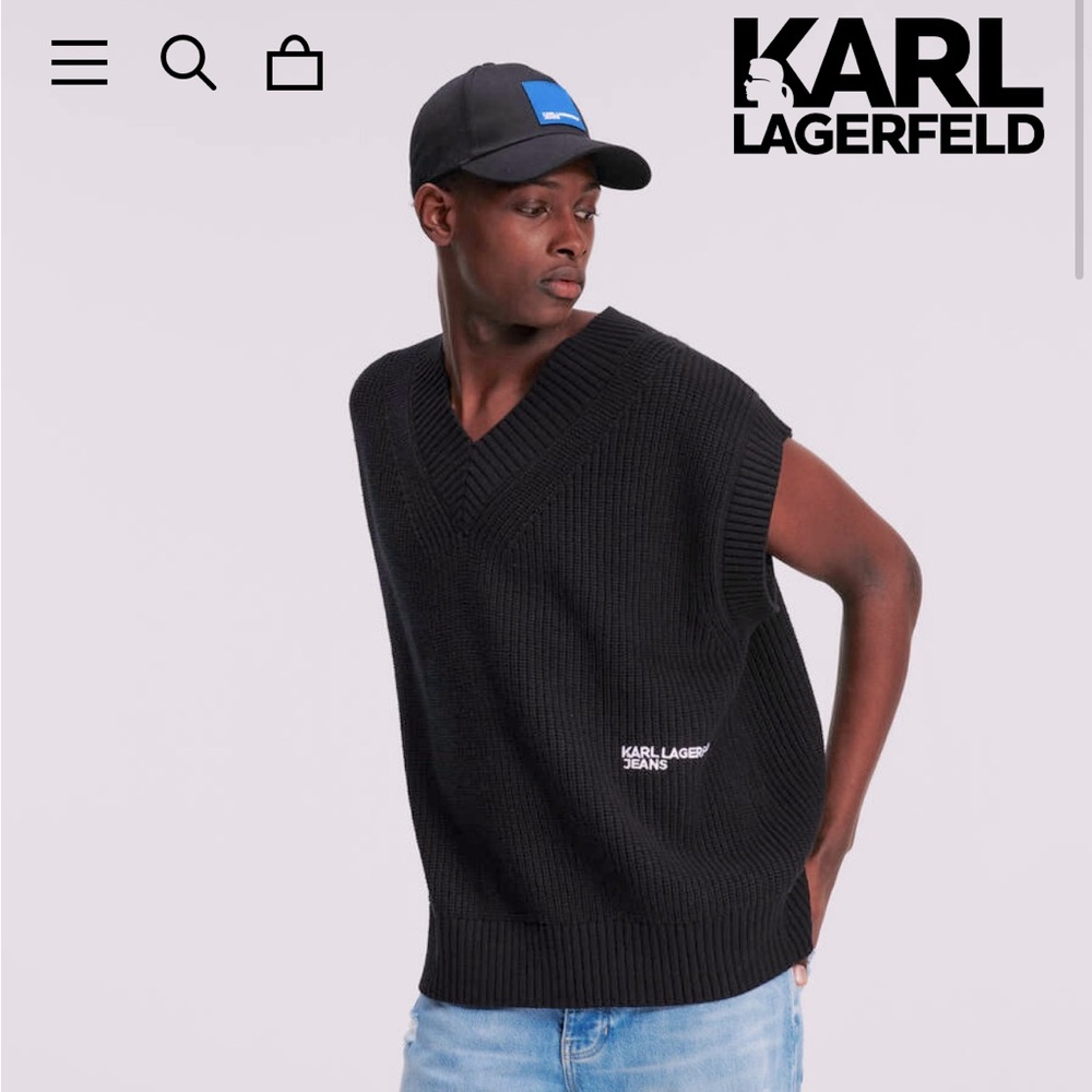 Karl Lagerfeld knit oversized vest